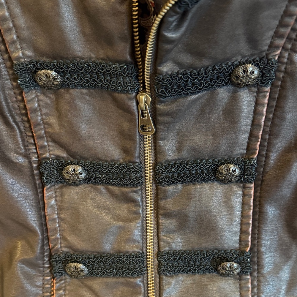 Spanner Dark Brown Leather Jacket - image 2